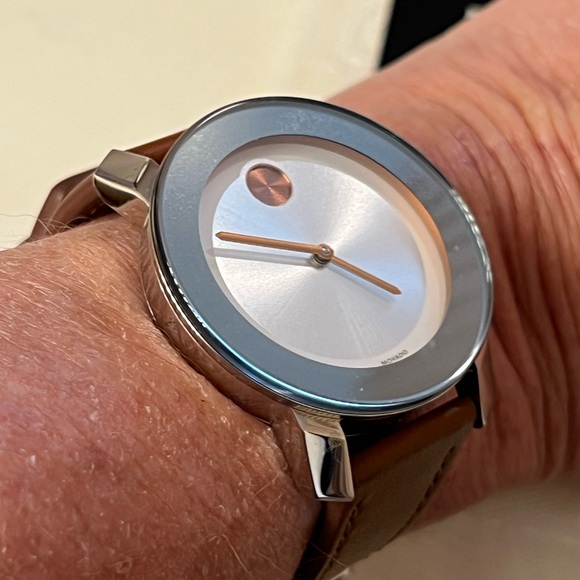 COPY - Movado Bold Watch with a brown leather band main image 6